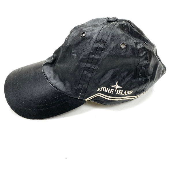 Stone Island 2005 Black Resin Coated Cap