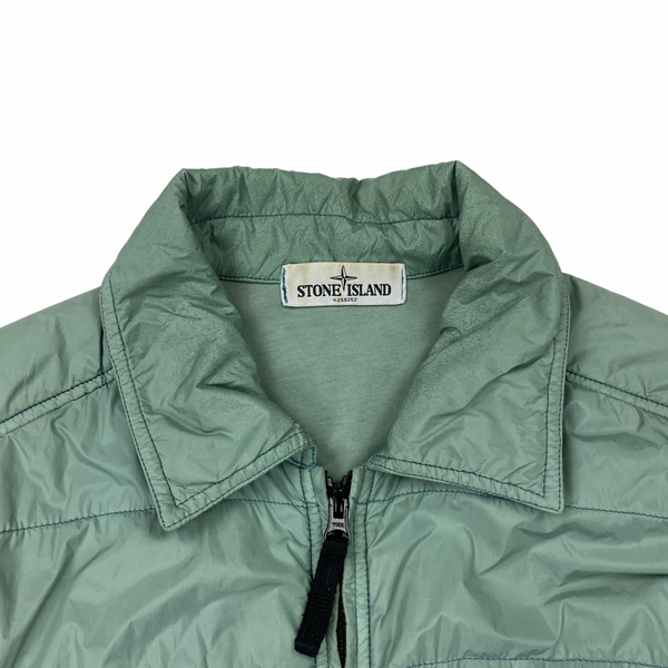 Stone Island Mint Green Padded Micro Yarn Overshirt