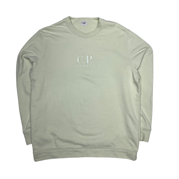 CP Company Mint Green Crewneck Spellout Jumper