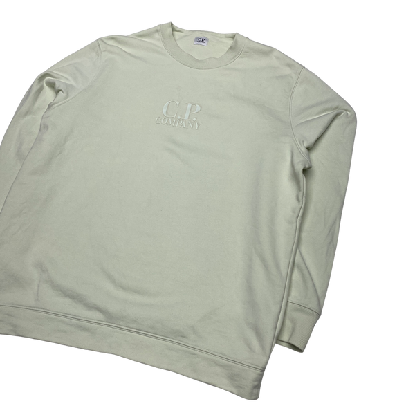 CP Company Mint Green Crewneck Spellout Jumper
