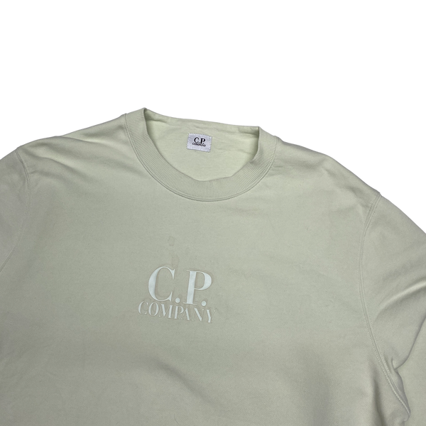 CP Company Mint Green Crewneck Spellout Jumper