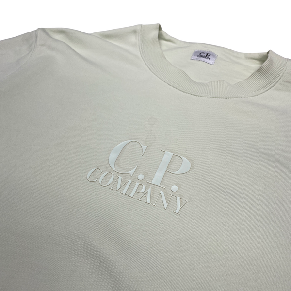 CP Company Mint Green Crewneck Spellout Jumper