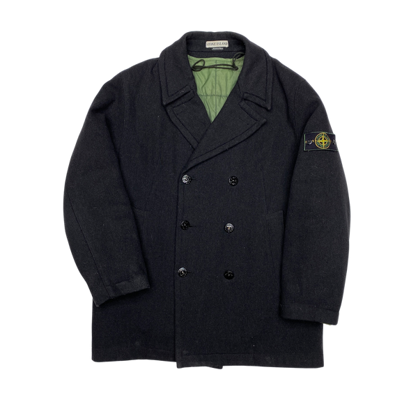 Stone Island Vintage 1996 Thick Wool Trench Coat