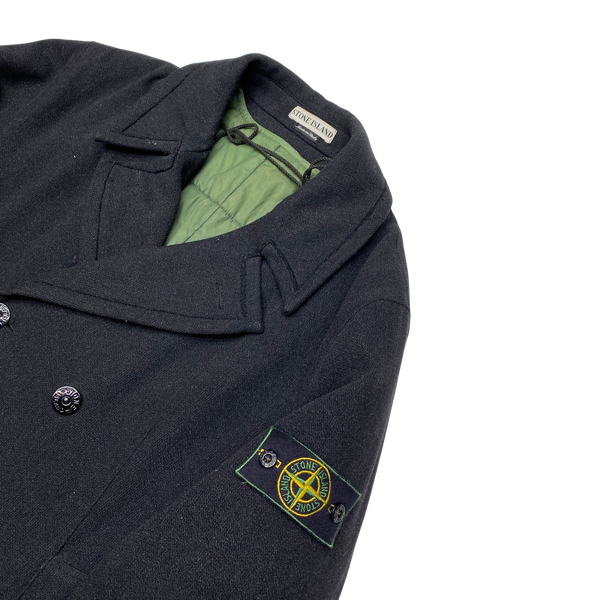 Stone Island Vintage 1996 Thick Wool Trench Coat