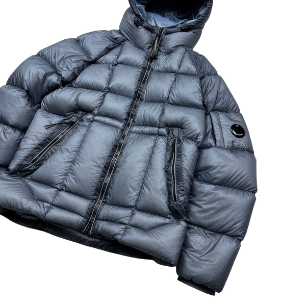 CP Company Blue D D Shell Down Filled Puffer Jacket - Large