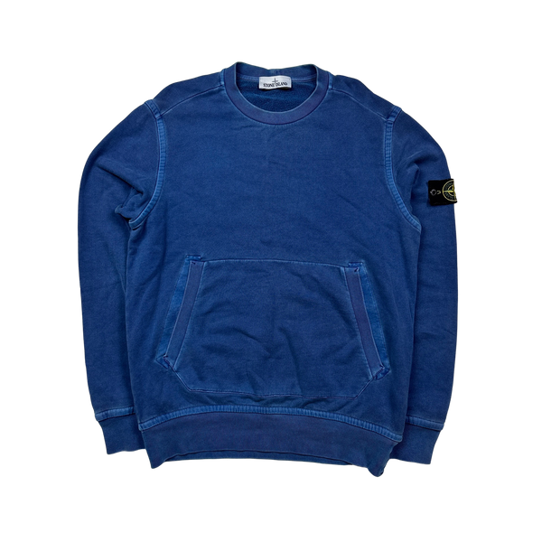 Stone Island Blue Two Tone 2015 Crewneck Sweatshirt - XL