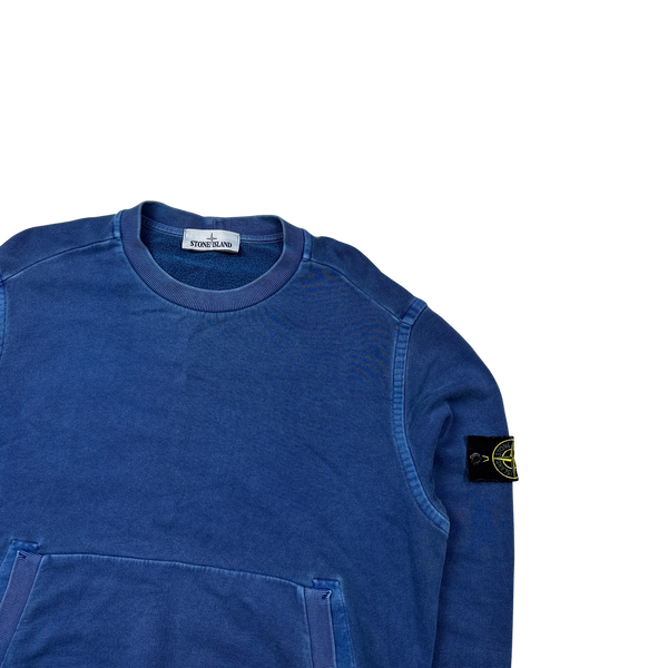 Stone Island Blue Two Tone 2015 Crewneck Sweatshirt - XL