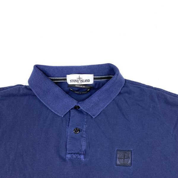 Stone Island Navy Cotton Polo Shirt