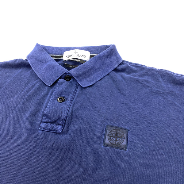 Stone Island Navy Cotton Polo Shirt