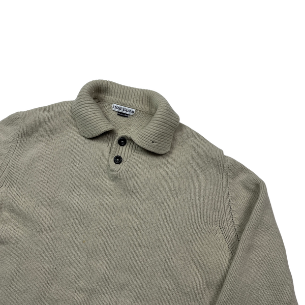Stone Island Vintage 1998 Oatmeal Knitted Pullover - XXL
