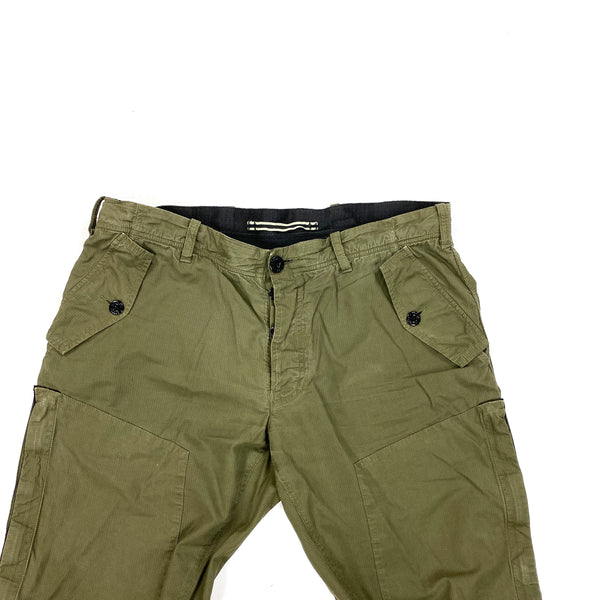 Stone Island Khaki Nylon Blend Cargo Trousers