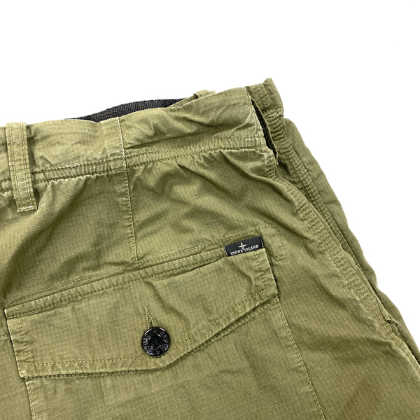 Stone Island Khaki Nylon Blend Cargo Trousers
