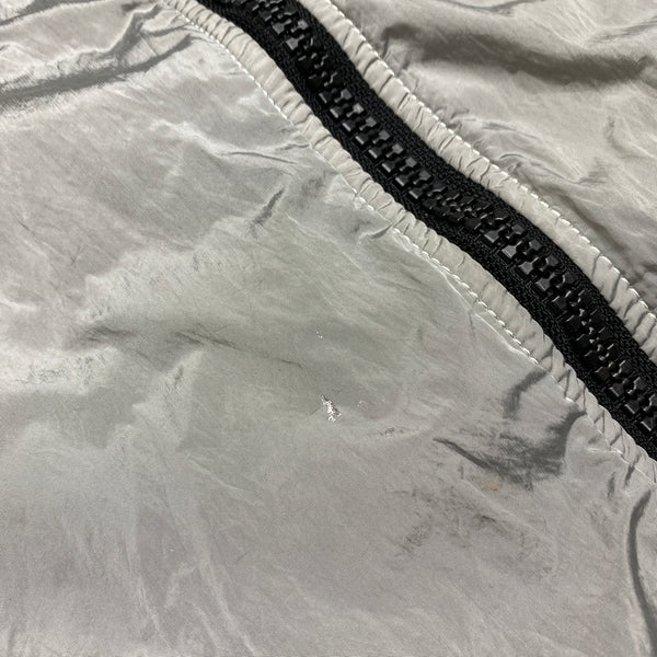 Stone Island Silver Nylon Metal Watro Shimmer Jacket