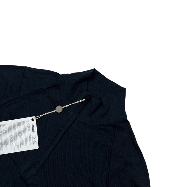 CP Company Black Lightweight Cotton Zipped Knit Up - Medium
