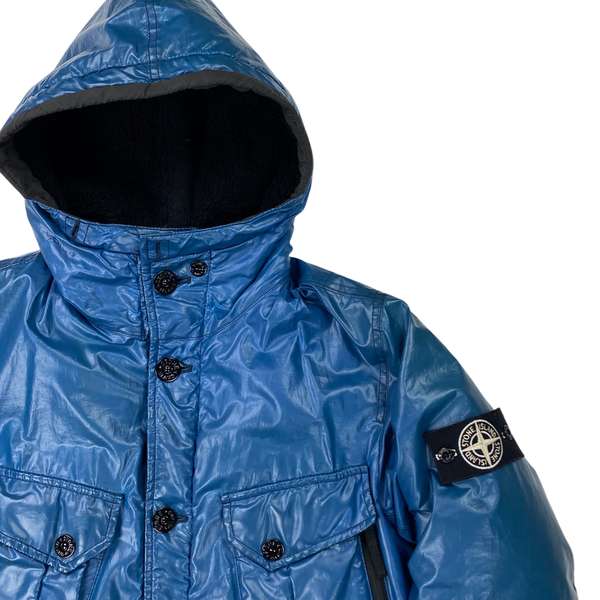 Stone Island Blue Down Filled Ice Jacket
