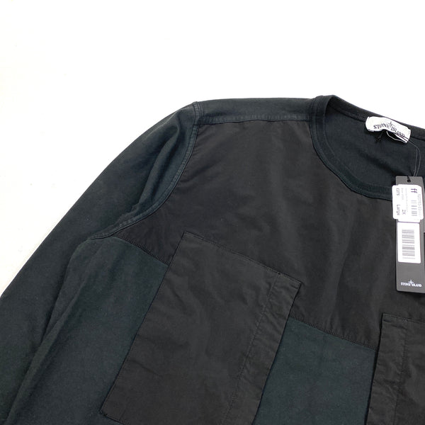 Stone Island Black Chest Pocket Crewneck Sweatshirt