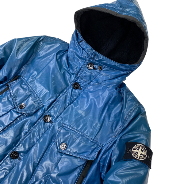 Stone Island Blue Down Filled Ice Jacket