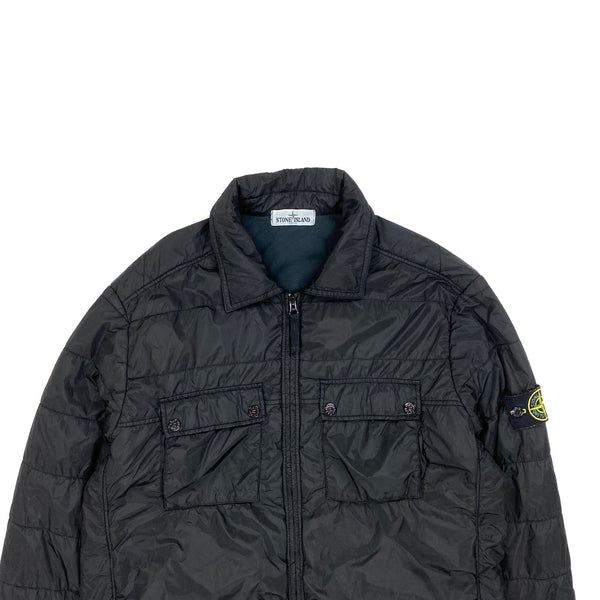 Stone Island Black Padded Nylon Overshirt Jacket