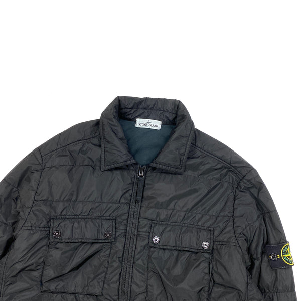 Stone Island Black Padded Nylon Overshirt Jacket