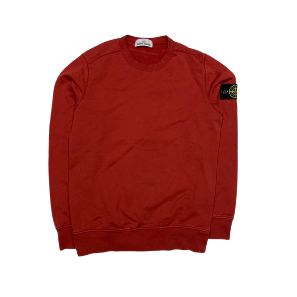 Stone Island 2019 Red Cotton Crewneck Sweatshirt