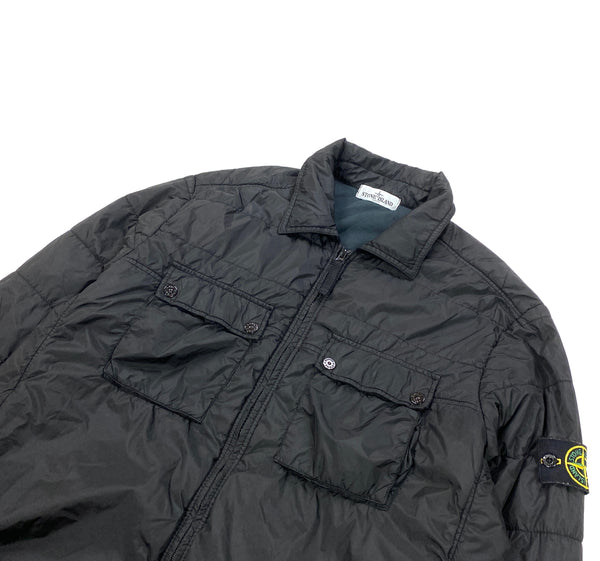 Stone Island Black Padded Nylon Overshirt Jacket
