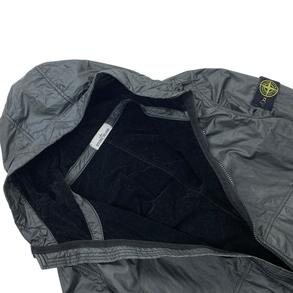 Stone Island Black Lamy Flock Hooded Jacket