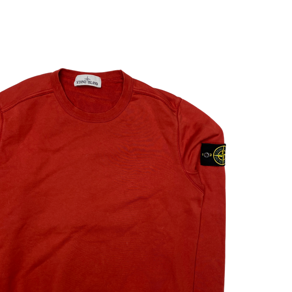 Stone Island 2019 Red Cotton Crewneck Sweatshirt