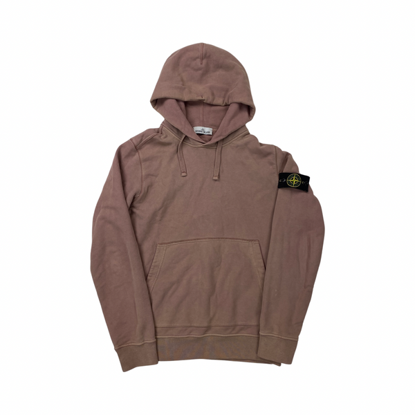 Stone Island Pink Cotton Pullover Hoodie