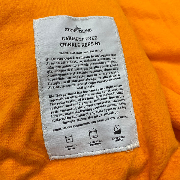 Stone Island Orange Crinkle Reps NY Lined Jacket