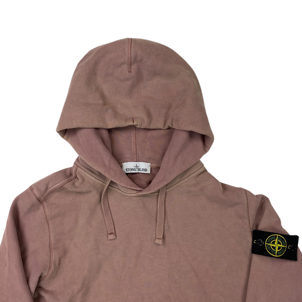 Stone Island Pink Cotton Pullover Hoodie