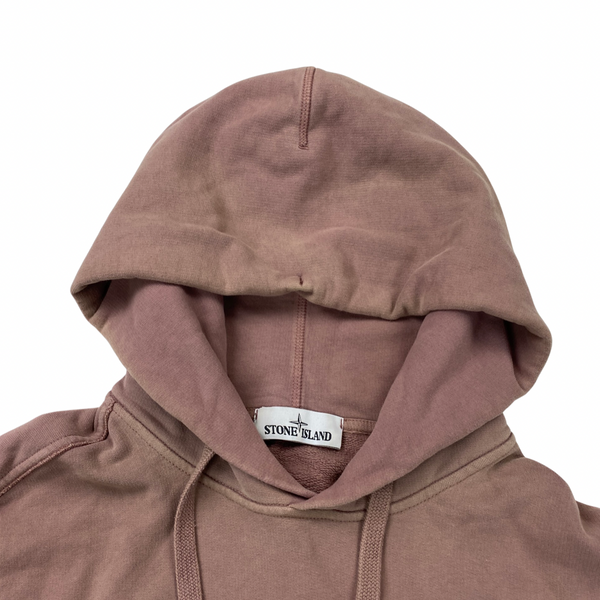 Stone Island Pink Cotton Pullover Hoodie