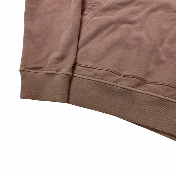 Stone Island Pink Cotton Pullover Hoodie