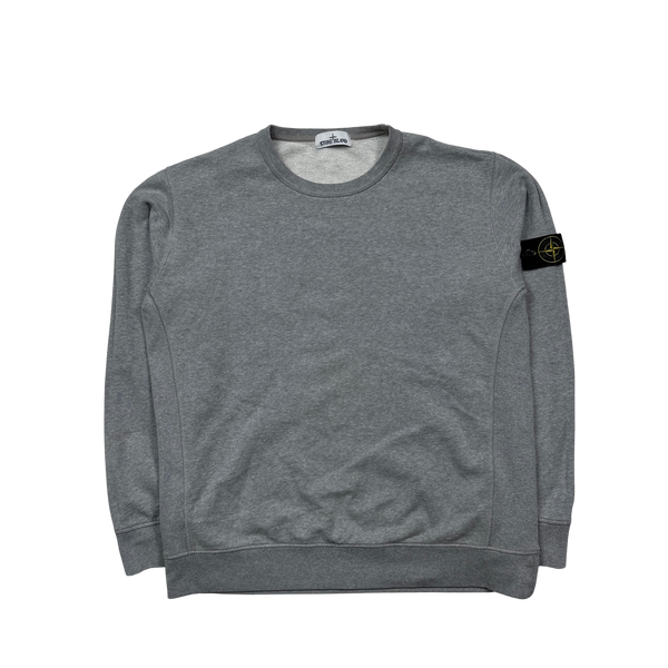 Stone Island Light Grey Cotton Crewneck Sweatshirt - 3XL