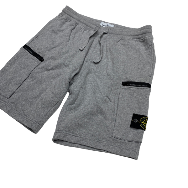 Stone Island Grey Cotton Shorts