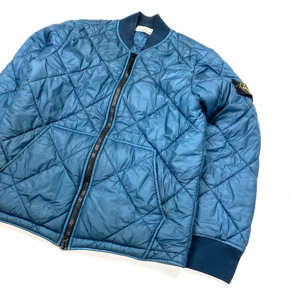 Stone Island Blue 2018 Garment Dyed Quilter Micro Yarn Jacket Mat s Island