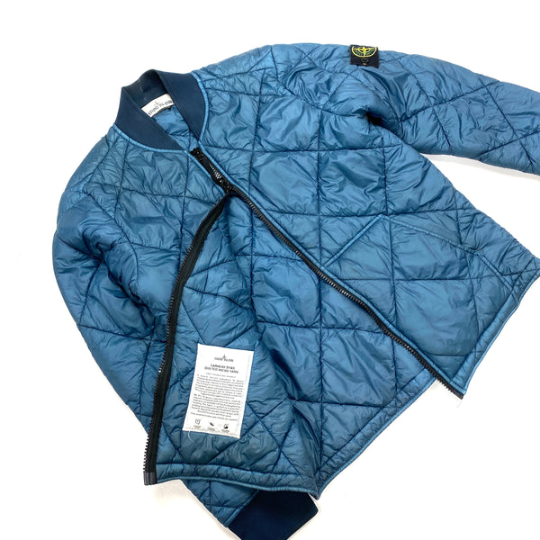 Stone Island Blue 2018 Garment Dyed Quilter Micro Yarn Jacket