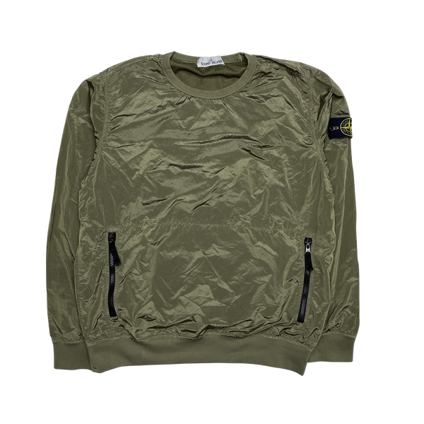 Stone island khaki sweatshirt sales