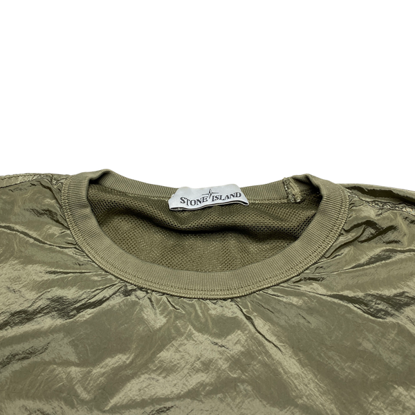 Stone Island Khaki Nylon Metal Pullover Jumper