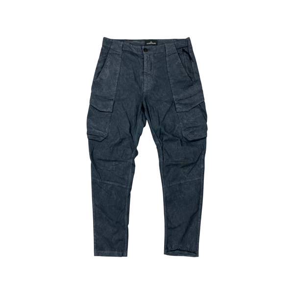 Stone Island Grey Dust Treatment Cargo Trousers