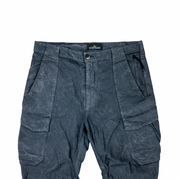 Stone Island Grey Dust Treatment Cargo Trousers