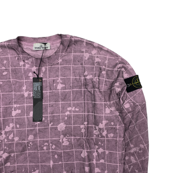 Stone Island Laser Camo Dust Treatment Crewneck Sweatshirt