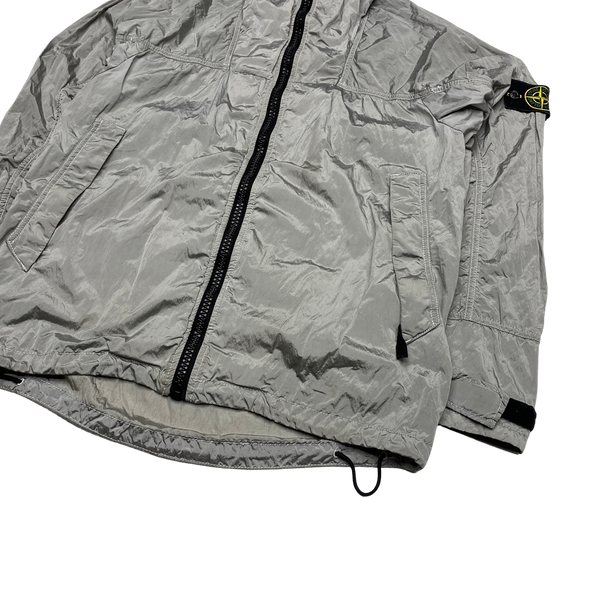 Stone Island Silver Nylon Metal Watro Shimmer Jacket