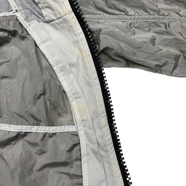 Stone Island Silver Nylon Metal Watro Shimmer Jacket