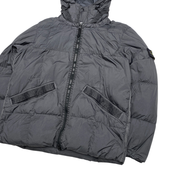 Stone Island Grey Garment Dyed Down Puffer