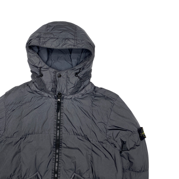 Stone Island Grey Garment Dyed Down Puffer