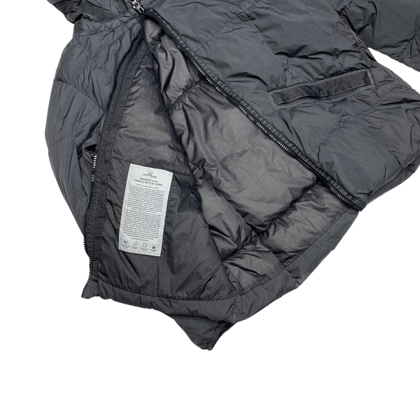 Stone Island Grey Garment Dyed Down Puffer