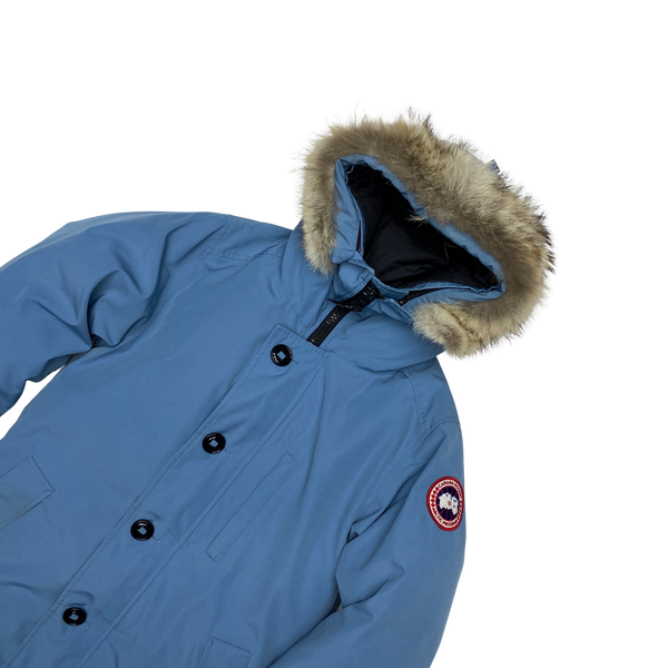 Canada Goose Blue Coyote Hooded Puffer Jacket