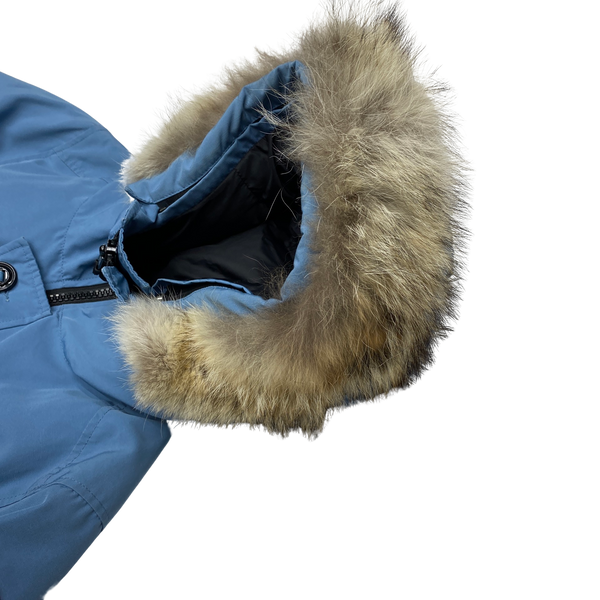 Canada Goose Blue Coyote Hooded Puffer Jacket