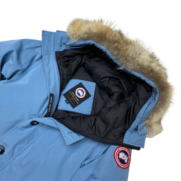Canada Goose Blue Coyote Hooded Puffer Jacket