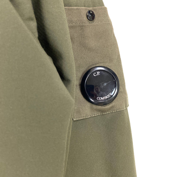 CP Company Sherling Lined Khaki Soft Shell Jacket